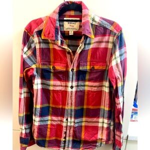 California Dream Shirt Mens Size M Plaid Flannel WHO AU American Vintage Style